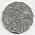 Австралия 50 центов 1974 год - Кенгуру и страус