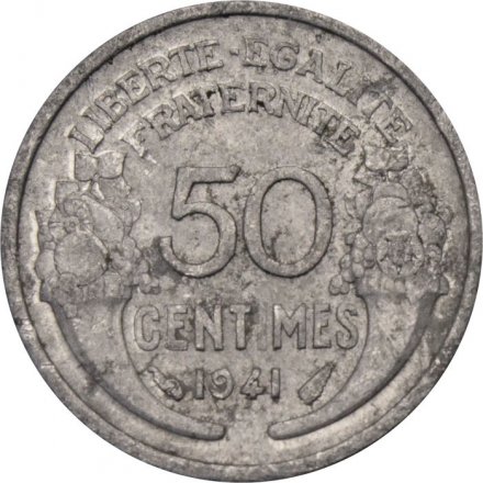 Франция 50 сантимов 1941 год