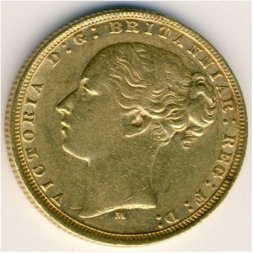 Австралия 1 соверен 1875 год