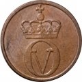 Норвегия 1 эре 1969 год - Король Улаф V. Белка