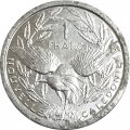 Новая Каледония 1 франк 2009 год - Сидящая Марианна. Птица кагу