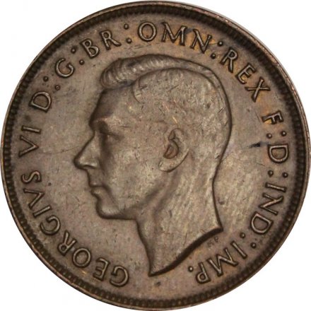 Австралия 1 пенни 1944 год - Кенгуру. Точка после &quot;PENNY&quot;