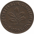 ФРГ 2 пфеннига 1965 год (J)
