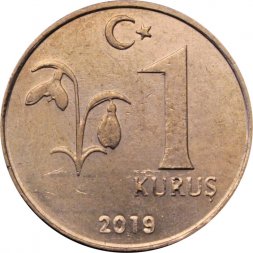 Турция 1 куруш 2019 год