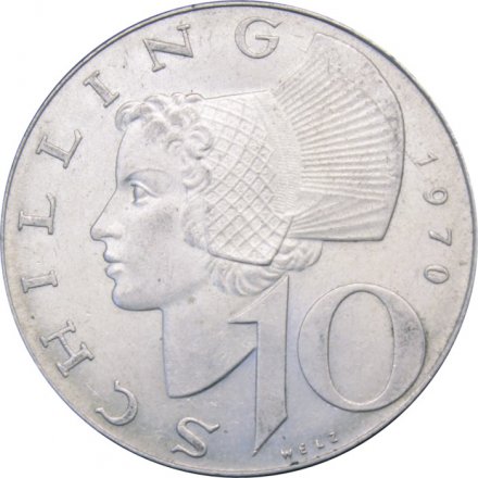 Австрия 10 шиллингов 1970 год