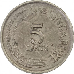 Сингапур 5 центов 1968 год