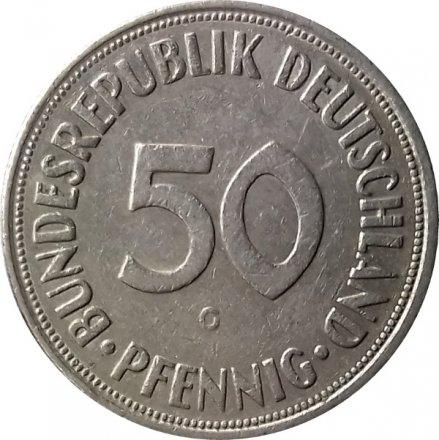 ФРГ 50 пфеннигов 1969 год (G)