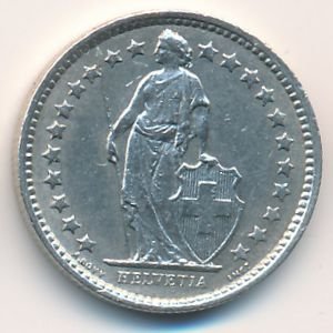 Швейцария 1/2 франка 1963 год