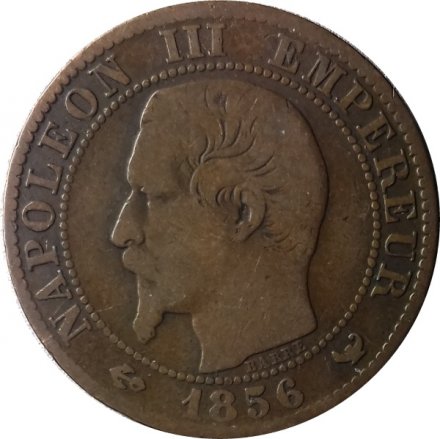 Франция 5 сантимов 1856 год - Наполеон III (W)