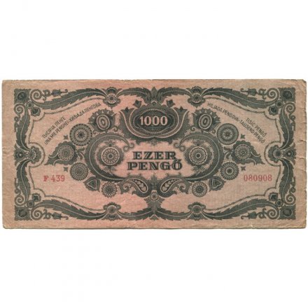 Венгрия 1000 пенгё 1945 год - VF