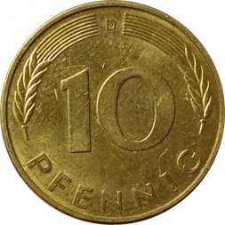 ФРГ 10 пфеннигов 1986 год (D)