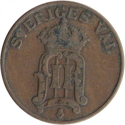 Швеция 2 эре 1907 год - Король Оскар II