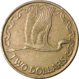 Новая Зеландия 2 доллара 1990 год