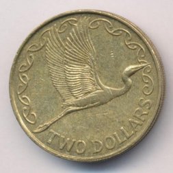 Новая Зеландия 2 доллара 1990 год