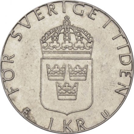 Швеция 1 крона 1984 год - Король Карл XVI Густав