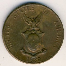 Филиппины 1 сентаво 1939 год