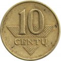 Литва 10 центов 1997 год