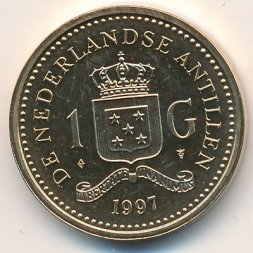 Антильские острова 1 гульден 1997 год