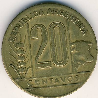 Аргентина 20 сентаво 1946 год