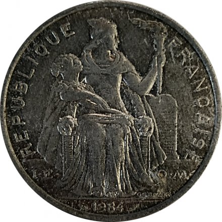 Французская Полинезия 5 франков 1984 год