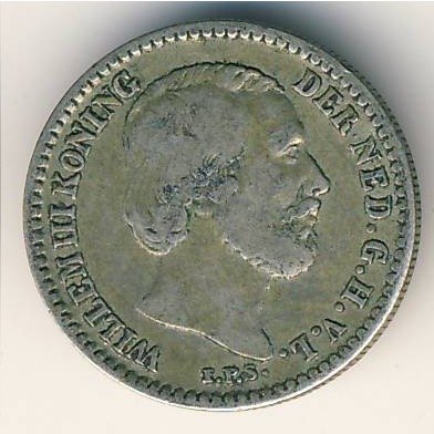 Нидерланды 10 центов 1882 год