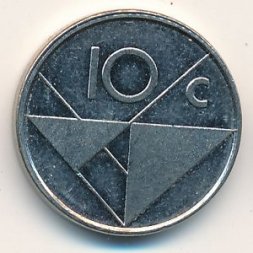 Аруба 10 центов 1997 год
