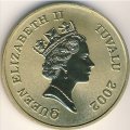 Тувалу 1 доллар 2002 год - Дромеозавр