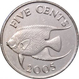 Бермудские острова 5 центов 2005 год