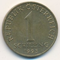 Монета Австрия 1 шиллинг 1995 год - Эдельвейс