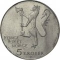 Норвегия 5 крон 1975 год - 150 лет иммиграции в Америку