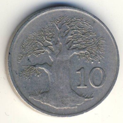 Зимбабве 10 центов 1989 год