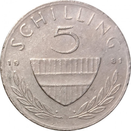 Австрия 5 шиллингов 1981 год