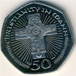 Остров Мэн 50 пенсов 2000 год