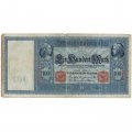 Германия 100 марок 1908 год (красная печать) - F