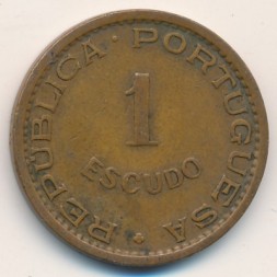Монета Мозамбик 1 эскудо 1965 год