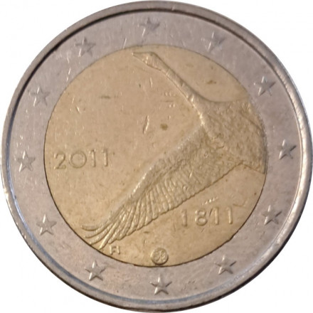 Финляндия 2 евро 2011 год - 200 лет Банку Финляндии