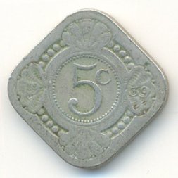 Нидерланды 5 центов 1939 год