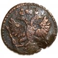 Полушка 17?? год Анна Иоанновна (1730 - 1740) - перечекан - F