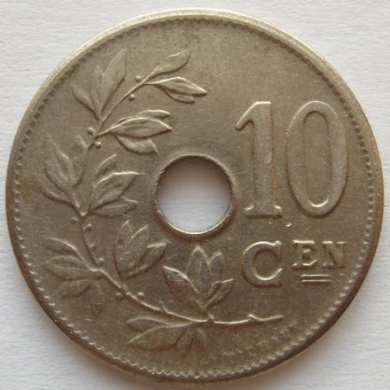 Бельгия 10 сантимов 1904 год BELGIE