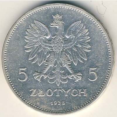 Польша 5 злотых 1928 год