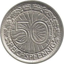 Веймарская республика 50 рейхспфеннигов 1935 год (A)