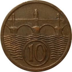 Чехословакия 10 геллеров 1927 год