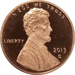 США 1 цент 2013 год - Авраам Линкольн (S)