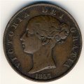 Великобритания 1/2 пенни 1857 год
