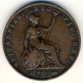 Великобритания 1/2 пенни 1857 год