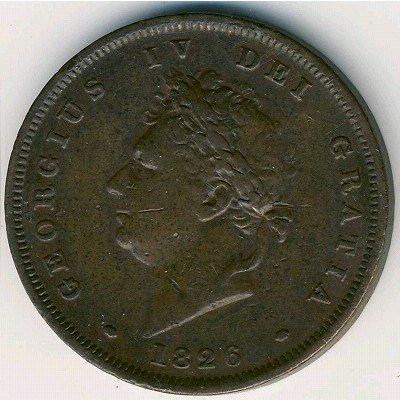 Великобритания 1 пенни 1826 год