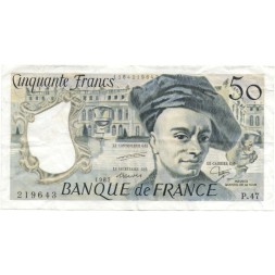 Франция 50 франков 1987 год - Морис Кантен де Латур - VF