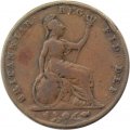 Великобритания 1 фартинг 1853 год