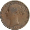 Великобритания 1 фартинг 1853 год