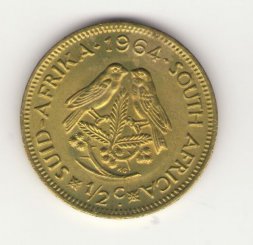 ЮАР 1/2 цента 1964 год